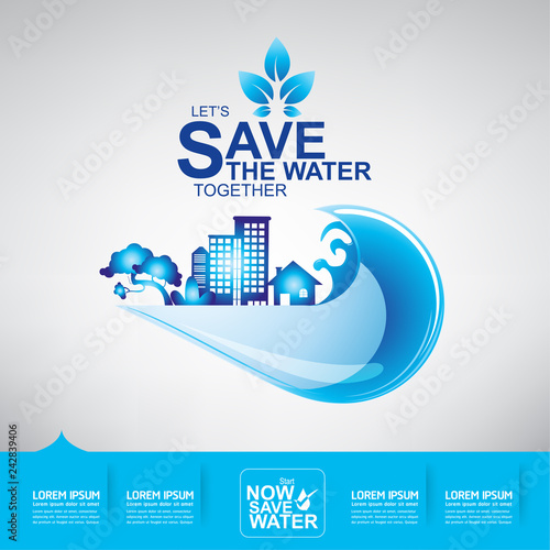 Save The Water Vector