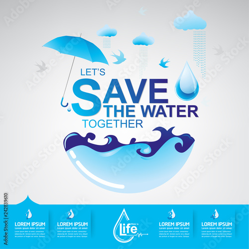 Save The Water Vector
