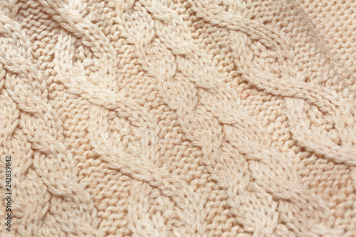 Light knitted clothes, closeup