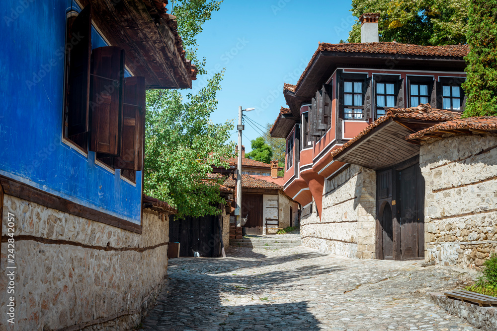 The street in Koprivshtitsa town, Bulgaria The street in Koprivshtitsa town, Bulgaria