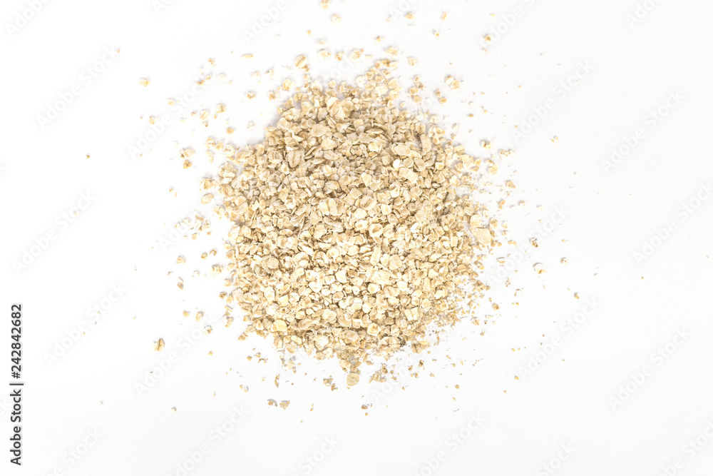 Oatmeal isolated on white background