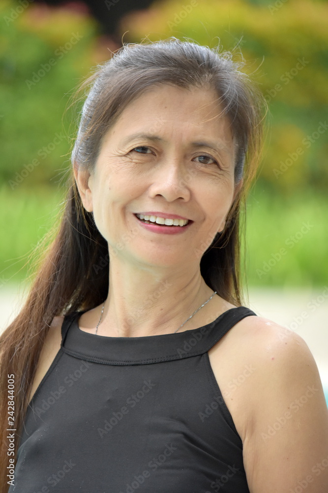 Smiling Filipina Female Senior Smiling Filipina Female Senior