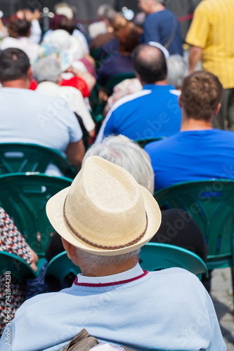 Audience at an outdoor show