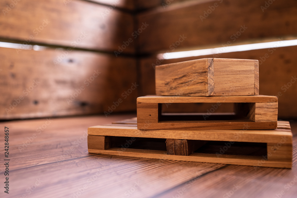 wood boxes stacked wooden containers on brown wooden background wood boxes stacked wooden containers on brown wooden background