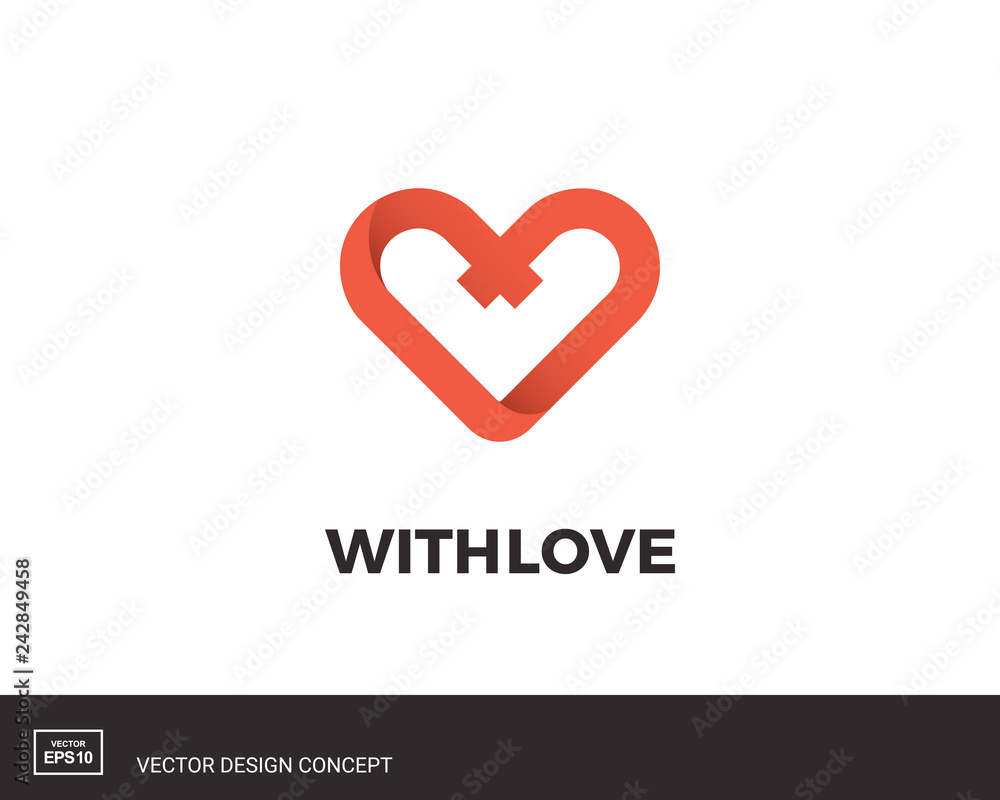 Heart logo design template. Heart logo design template.