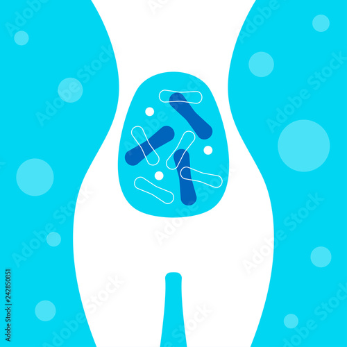 Woman with probiotics