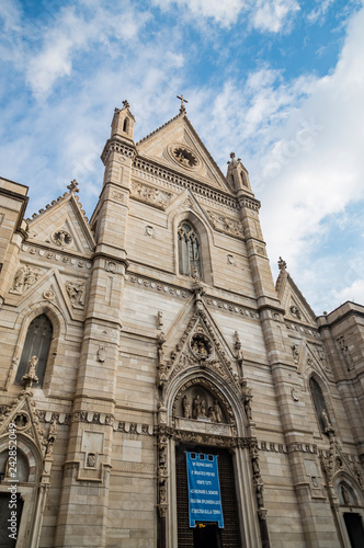 The historic cathedral Duomo in Naples in Italy