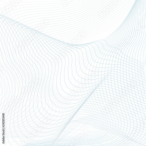 Net background. Technology thin lines. Abstract modern grid pattern in light blue and gray hues. Vector waving line art concept for industrial design. Futuristic air waves. EPS10 illustration