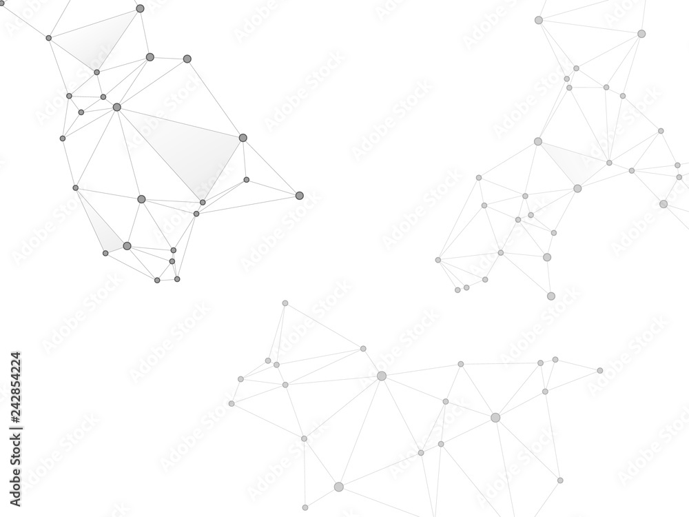 Gometric plexus structure cybernetic concept.