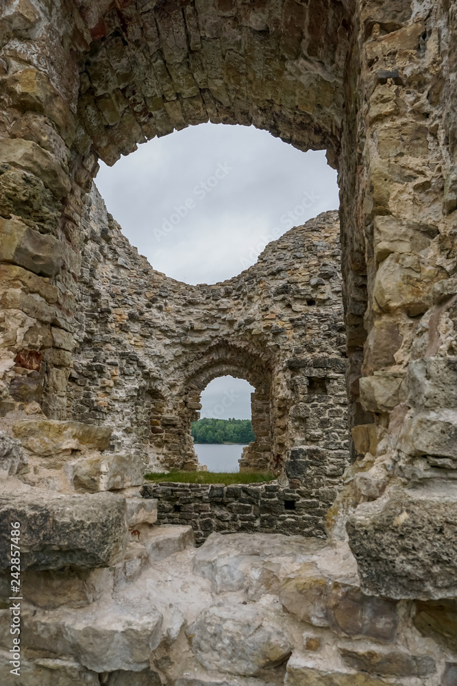 The ruins of the medieval castle of Koknese