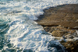 Rock and waves background