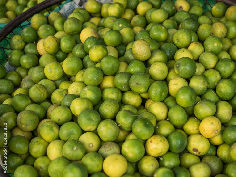 Close up green Lime 