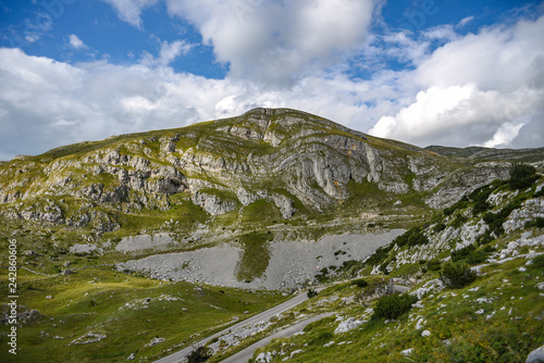 Rocks in the Durmitor mountains in Montenegro.
