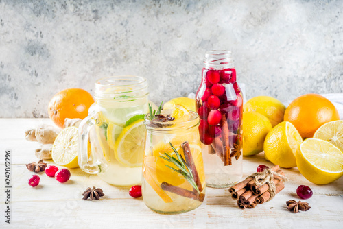 Fall and winter refreshing infused water photo