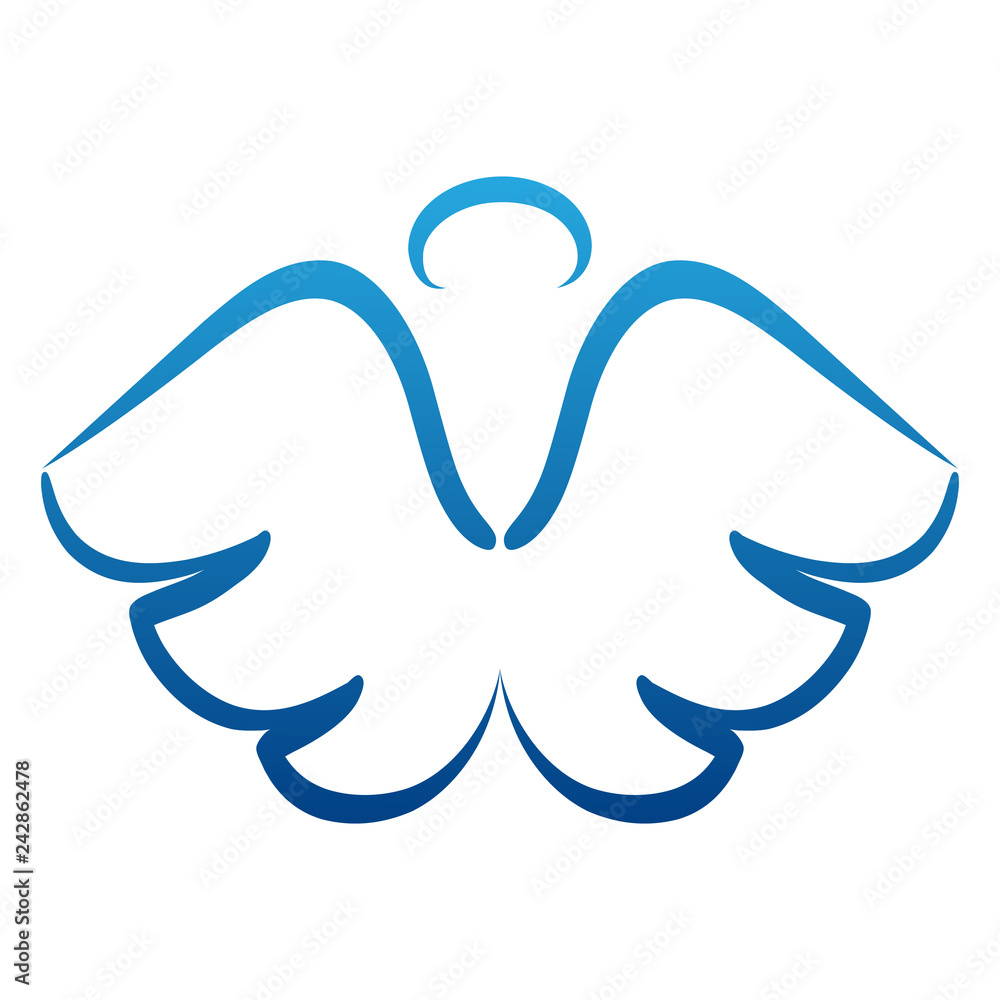 Angel wings drawing vector illustration. Winged angelic tattoo icons. Wing feather with halo, artistic artwork sketch Angel wings drawing vector illustration. Winged angelic tattoo icons. Wing feather with halo, artistic artwork sketch