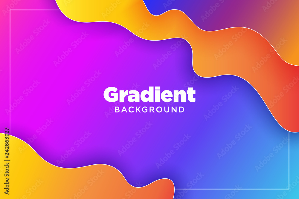 Obraz premium Abstract colorful 3d paper liquid art illustration. Contrast colors. Vector design layout for banners presentations, flyers, posters and invitations. Eps10 - Vector