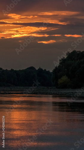 Smartphone HD wallpaper of beautiful sunset near Stephansposching - Danube - Bavaria - Germany