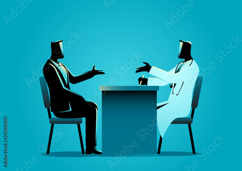 Man having consultation with doctor
