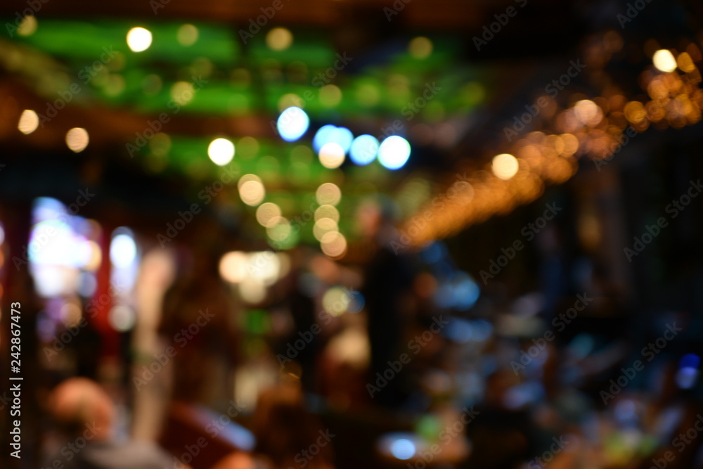 Christmas colorful background. Bright lights. The background is not sharpness, bokeh