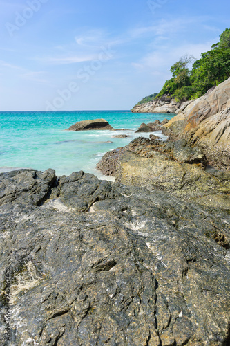 Rock at the sea in Phuket, Thailand.