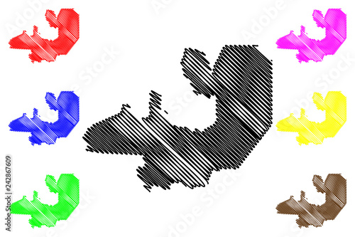 Salta (Region of Argentina, Argentine Republic, Provinces of Argentina) map vector illustration, scribble sketch Salta Province map
