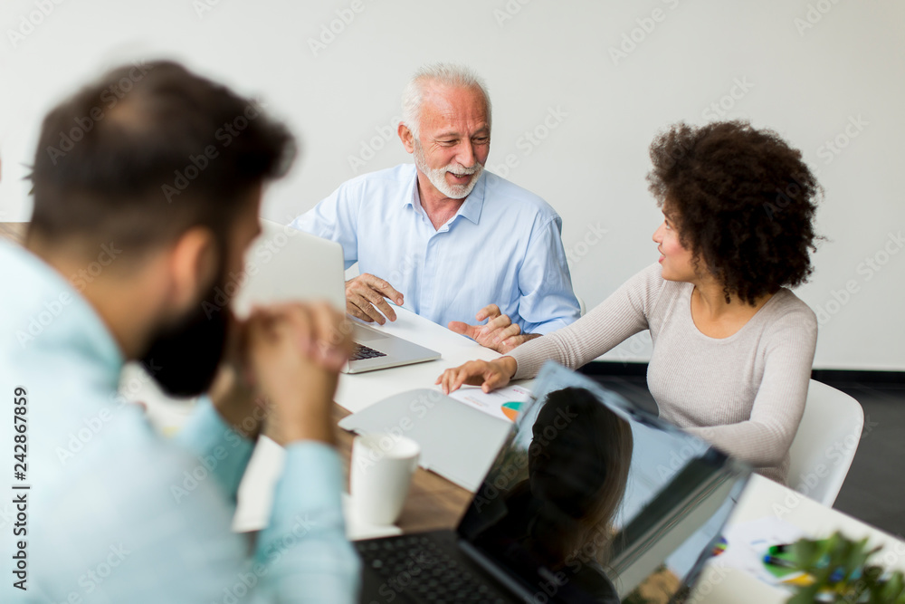 Businesspeople working in team Businesspeople working in team