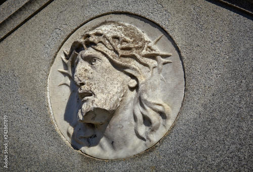 Face of Jesus Christ crown of thorns