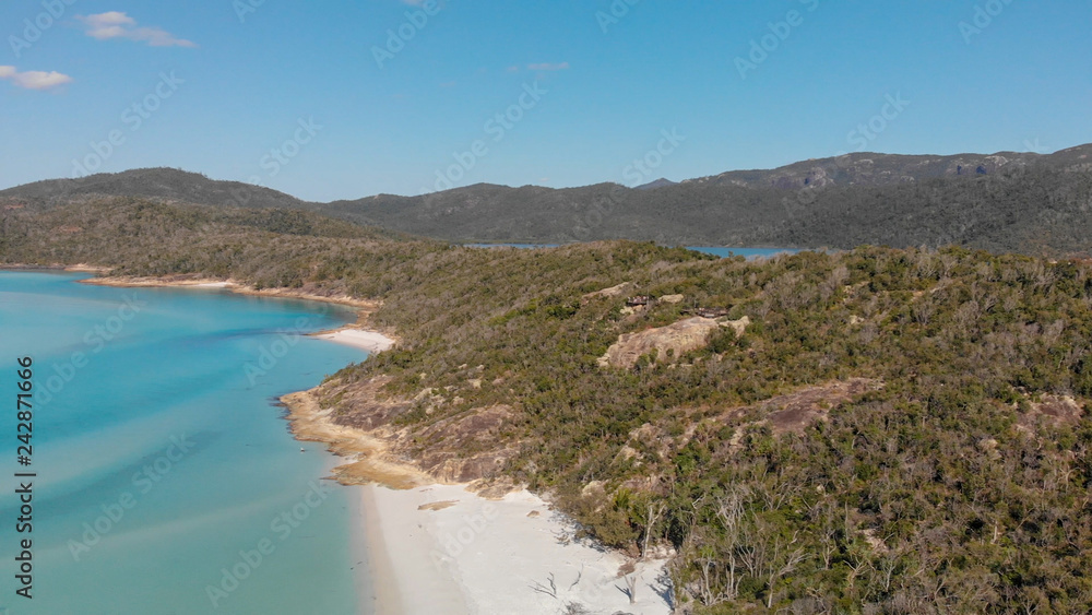 Beautiful coastline along the ocean, aerial view Beautiful coastline along the ocean, aerial view