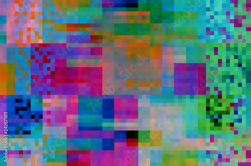 Pixel pattern of a digital glitch /Abstract background, pattern of a digital glitch. © ub-foto