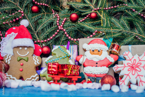 Christmas gingerbread closeup