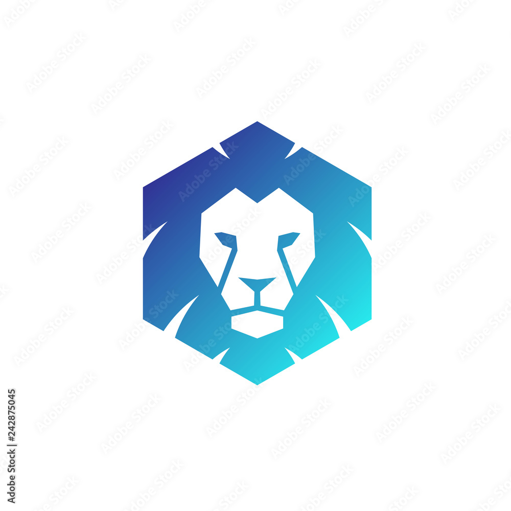 Lion head - vector logo template creative illustration. strong, power concept symbol. Design element. - Vector Lion head - vector logo template creative illustration. strong, power concept symbol. Design element. - Vector