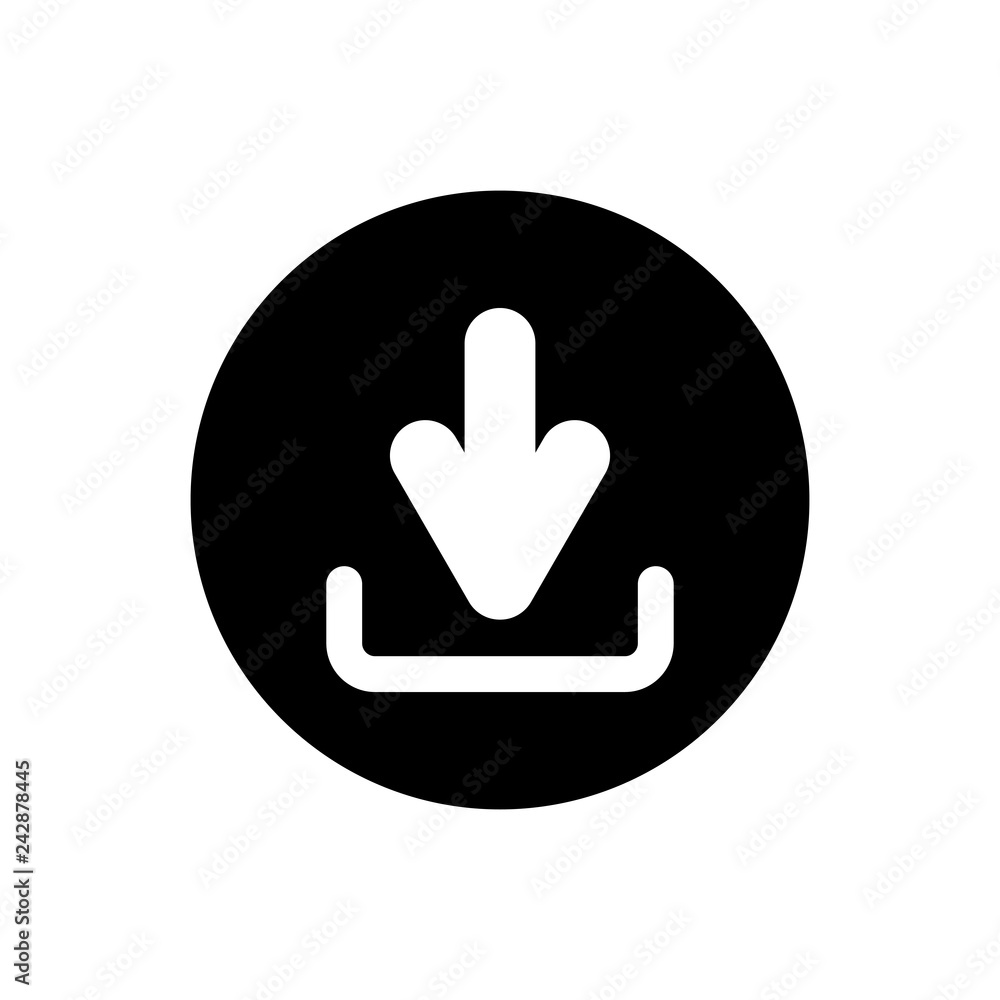 Download icon on white background. Downloading vector icon Download icon on white background. Downloading vector icon