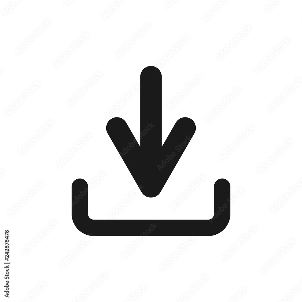 Download icon on white background. Downloading vector icon Download icon on white background. Downloading vector icon