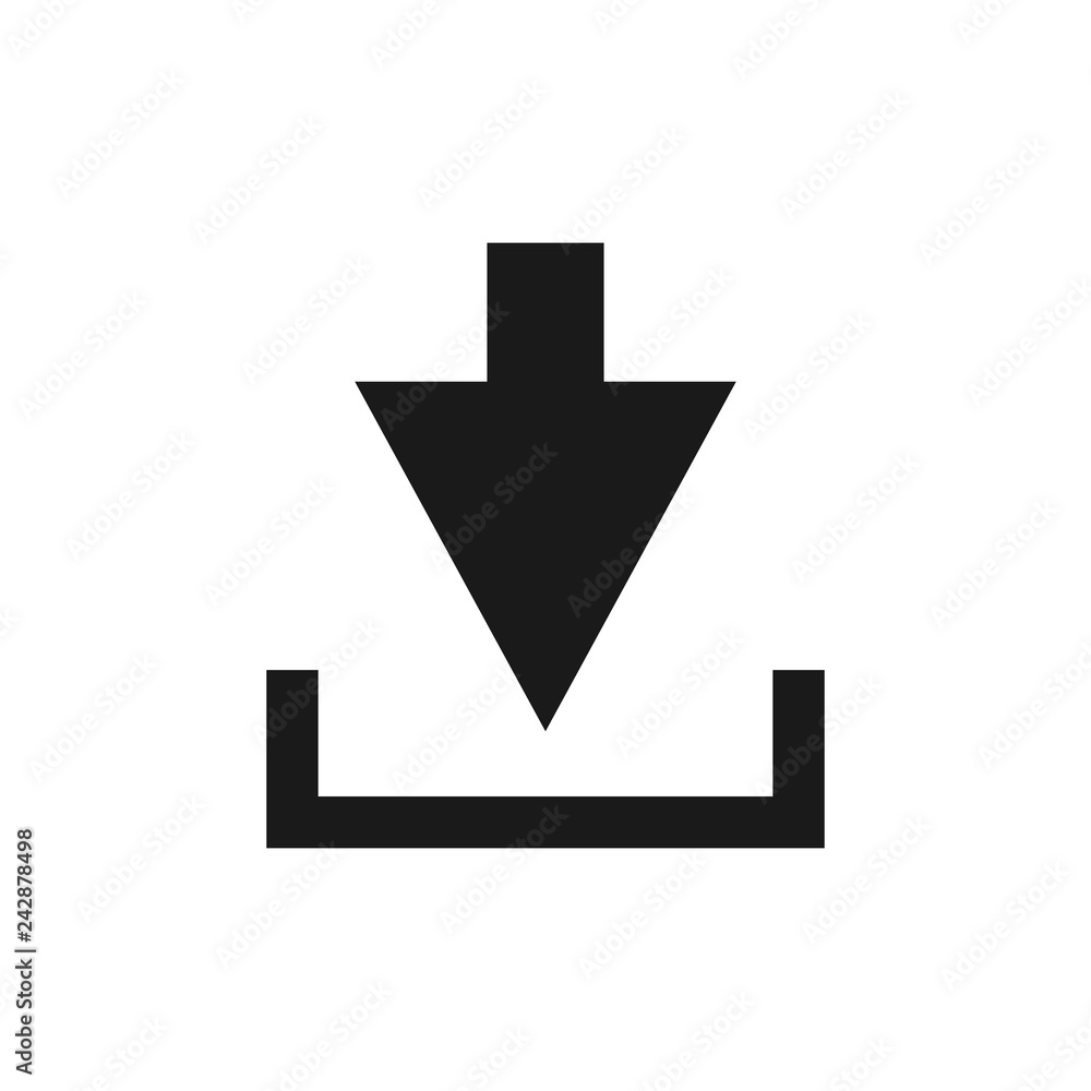 Download icon on white background. Downloading vector icon Download icon on white background. Downloading vector icon