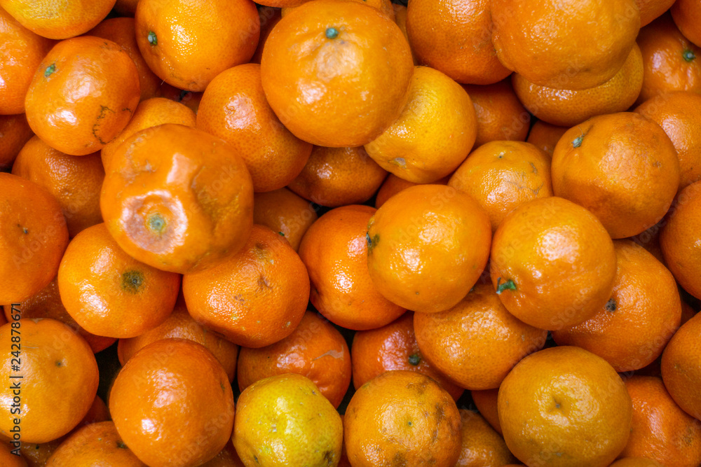 Close up of Oranges at a farmers market