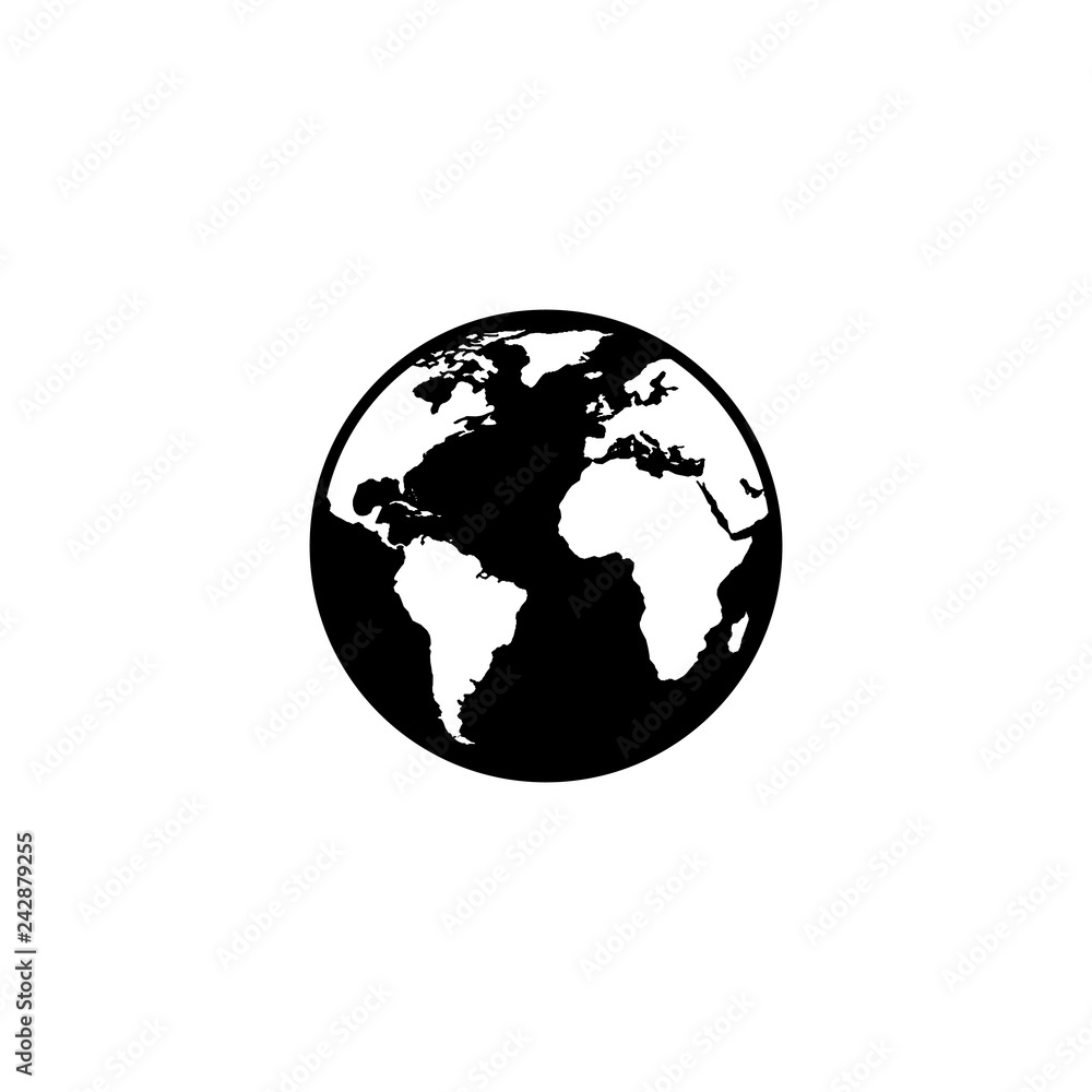 World map vector. World icon vector