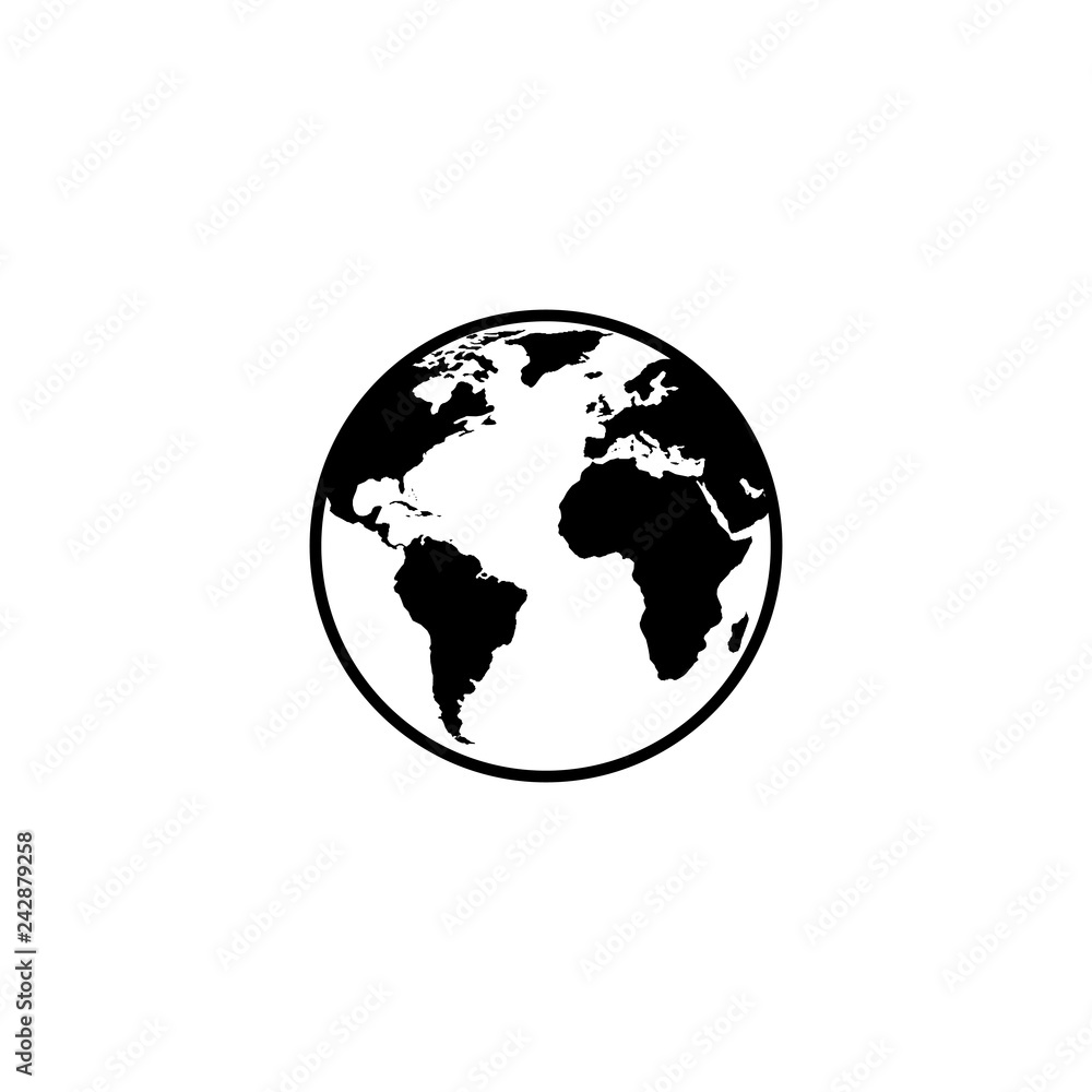World map vector. World icon vector