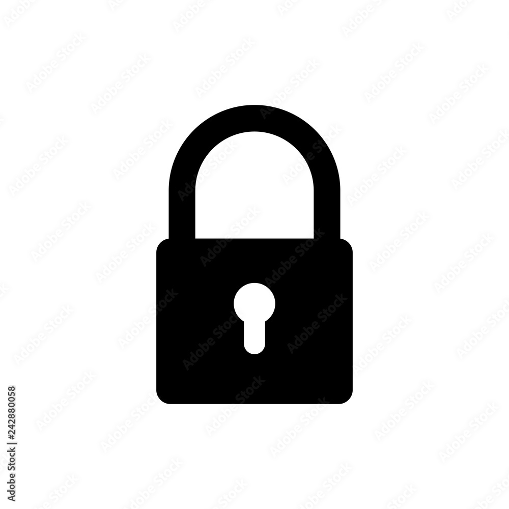 Lock icon. Encryption icon. Lock Icon in trendy flat style isolated on white background. Security symbol for web design Lock icon. Encryption icon. Lock Icon in trendy flat style isolated on white background. Security symbol for web design