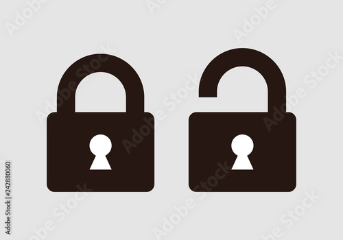 Lock icon. Encryption icon. Lock Icon in trendy flat style isolated on white background. Security symbol for web design