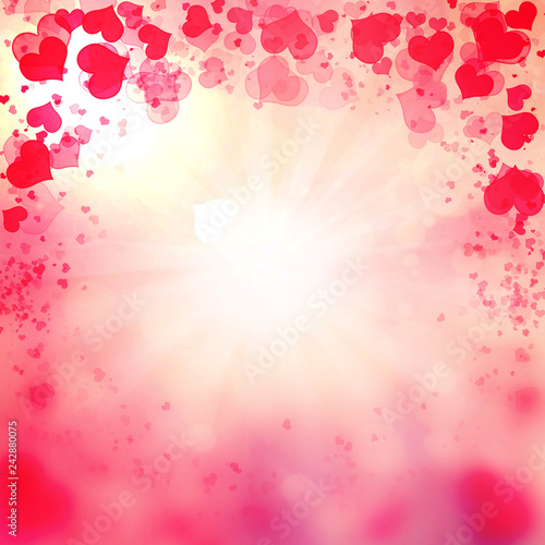 Valentine Hearts Abstract Pink Background. St.Valentine's Day Wallpaper. Hear...