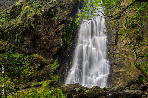 Khlong Lan Waterfall  the beautiful waterfall in deep forest at Khlong Lan National Park  Kamphaeng Phet  Thailand 