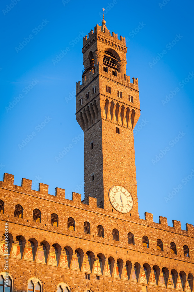 The Tower of Arnolfo dominating Palazzo Vecchio (Old Palace), Florencxe, Italy