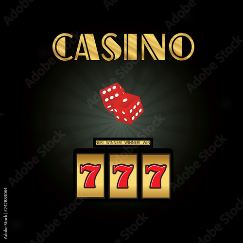 Signage-Casino in Black, Red & Gold