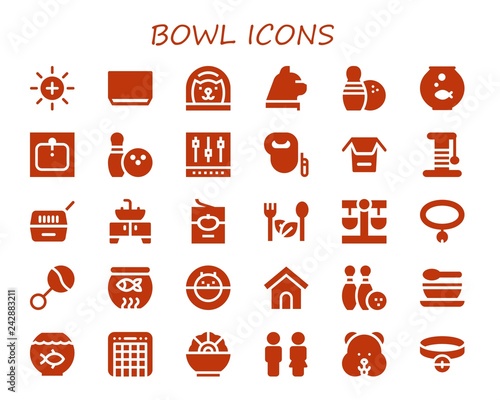  bowl icon set