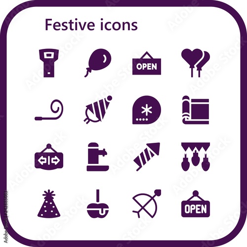  festive icon set