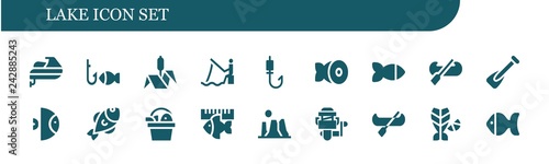  lake icon set