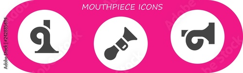  mouthpiece icon set