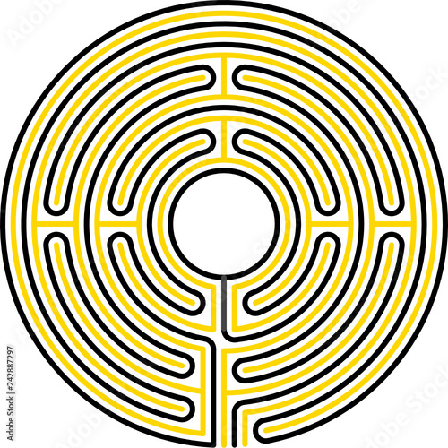 Chartres, maze, 8 circuits