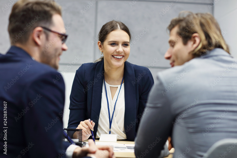 Business interview in modern office Business interview in modern office