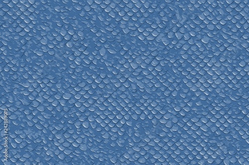Blue fish or lezard scales for a seamless textured background